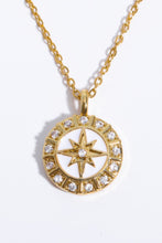 Load image into Gallery viewer, Zircon Decor North Star Pendant Copper Necklace
