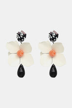 Load image into Gallery viewer, Bloosom Flower and Teardrop Resin Dangle Earrings
