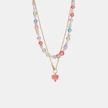 Load image into Gallery viewer, Beaded Double-Layered Heart Pendant Necklace
