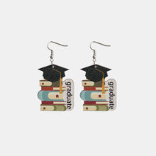 Load image into Gallery viewer, School Theme Wooden Dangle Earrings
