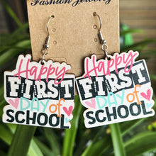 Load image into Gallery viewer, School Theme Wooden Dangle Earrings
