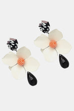 Load image into Gallery viewer, Bloosom Flower and Teardrop Resin Dangle Earrings
