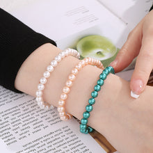 Load image into Gallery viewer, Stainless Steel Shell Pearl Bead Bracelet
