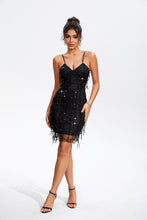 Load image into Gallery viewer, Sequin V-Neck Wrap Cami Dress
