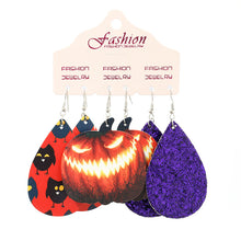 Load image into Gallery viewer, Teardrop Shape Halloween Theme Dangle Earrings
