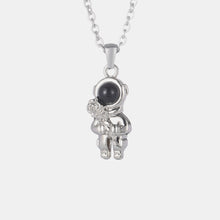 Load image into Gallery viewer, Astronaut Pendant Cat&#39;s Eye Stone Stainless Steel Necklace
