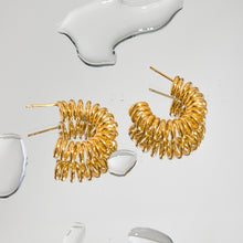 Load image into Gallery viewer, 18K Gold-Plated Stainless Steel C-Hoop Earrings
