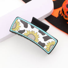 Load image into Gallery viewer, Sunflower PU Leather Acrylic Claw Clip
