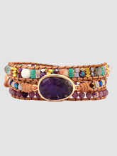 Load image into Gallery viewer, Triple-Layer Amethyst Bracelet
