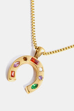 Load image into Gallery viewer, Inlaid Zircon Pendant Stainless Steel Necklace
