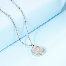 Load image into Gallery viewer, Stainless Steel Coin Pendant Necklace
