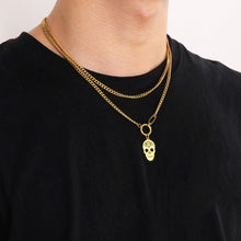 Load image into Gallery viewer, Skull Shape Double-Layered Pendant Necklace
