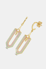 Load image into Gallery viewer, Copper C-Hoop Drop Earrings
