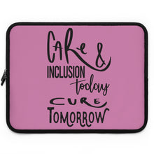 Load image into Gallery viewer, Pink Laptop Sleeve - Care &amp; Inclusion
