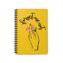 Load image into Gallery viewer, Yellow Spiral Notebook - Forget me (k)Not
