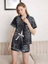 Load image into Gallery viewer, Lapel Collar Shirt and Shorts Pajama Set
