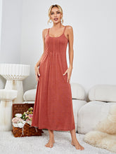 Load image into Gallery viewer, Scoop Neck Spaghetti Strap Night Dress
