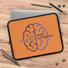 Load image into Gallery viewer, Orange Laptop Sleeve - Know Dementia | Know Alzheimer’s
