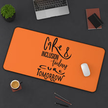 Load image into Gallery viewer, Orange Desk Mat - Care &amp; Inclusion
