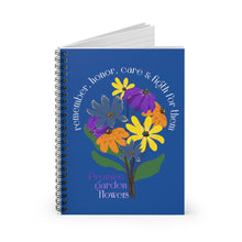 Load image into Gallery viewer, Blue Spiral Notebook - Promise Garden Flowers
