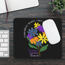 Load image into Gallery viewer, Black Gaming Mouse Pad - Promise Garden Flowers
