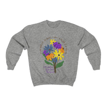 Load image into Gallery viewer, Female Crewneck Sweatshirt - Promise Garden Flowers
