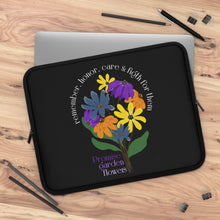 Load image into Gallery viewer, Black Laptop Sleeve - Promise Garden Flowers
