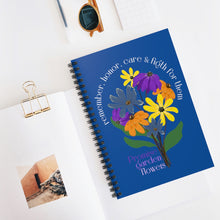 Load image into Gallery viewer, Blue Spiral Notebook - Promise Garden Flowers
