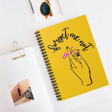 Load image into Gallery viewer, Yellow Spiral Notebook - Forget me (k)Not
