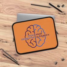 Load image into Gallery viewer, Orange Laptop Sleeve - Know Dementia | Know Alzheimer’s
