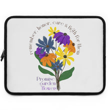 Load image into Gallery viewer, White Laptop Sleeve - Promise Garden Flowers
