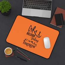 Load image into Gallery viewer, Orange Desk Mat - Care &amp; Inclusion
