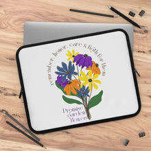 Load image into Gallery viewer, White Laptop Sleeve - Promise Garden Flowers
