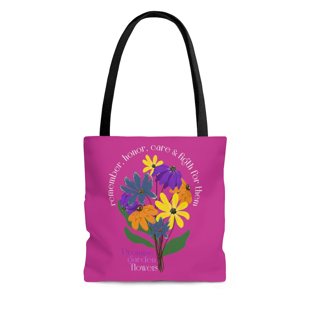 Pink Tote Bag - Promise Garden Flowers