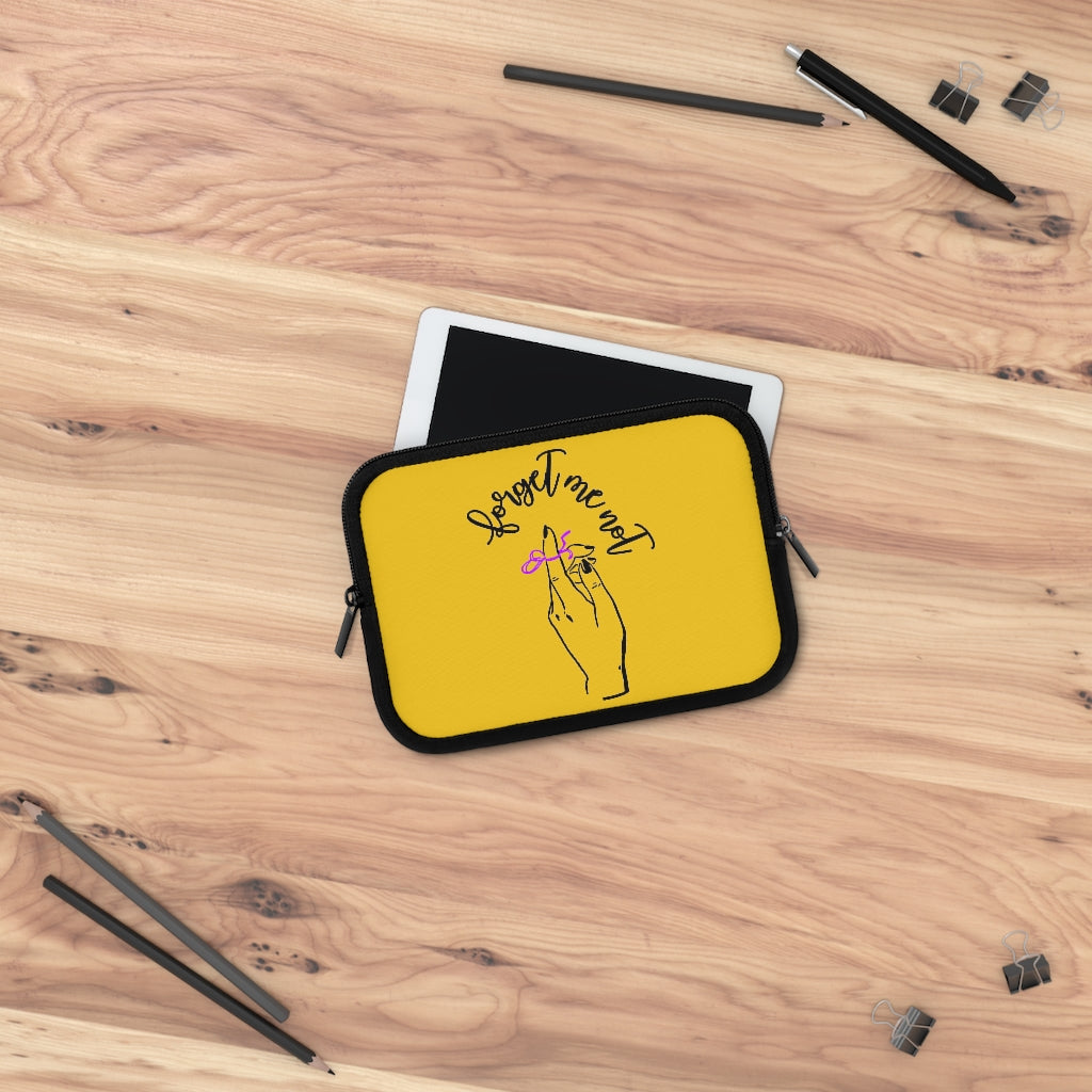 Yellow Laptop Sleeve - Forget me (k)Not