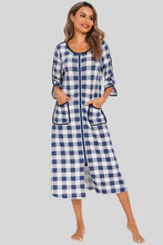 Load image into Gallery viewer, Round Neck Three-Quarter Sleeve Midi Night Dress
