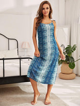 Load image into Gallery viewer, Printed Tie Shoulder Midi Night Dress
