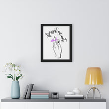 Load image into Gallery viewer, Framed Vertical White Poster - Forget me (k)Not
