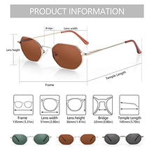 Load image into Gallery viewer, ZENOTTIC Small Octagonal Polarized Sunglasses for Women Men Hippie Metal Frame Retro Rectangle Sun Glasses
