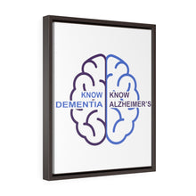 Load image into Gallery viewer, Premium White Framed Canvas - Know Dementia | Know Alzheimer’s
