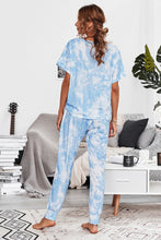 Load image into Gallery viewer, Tie-Dye V-Neck Tee and Joggers Lounge Set
