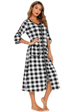 Load image into Gallery viewer, Round Neck Three-Quarter Sleeve Midi Night Dress
