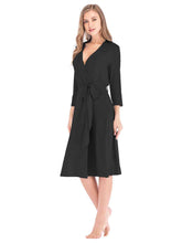 Load image into Gallery viewer, Plunge Tie Front Night Dress
