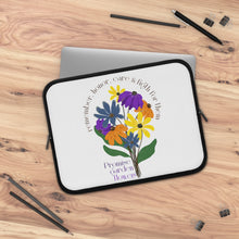 Load image into Gallery viewer, White Laptop Sleeve - Promise Garden Flowers
