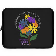 Load image into Gallery viewer, Black Laptop Sleeve - Promise Garden Flowers
