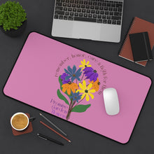 Load image into Gallery viewer, Pink Desk Mat - Promise Garden Flowers
