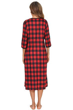 Load image into Gallery viewer, Round Neck Three-Quarter Sleeve Midi Night Dress
