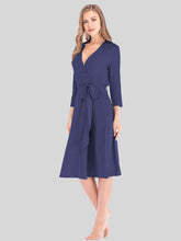 Load image into Gallery viewer, Plunge Tie Front Night Dress
