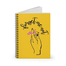 Load image into Gallery viewer, Yellow Spiral Notebook - Forget me (k)Not
