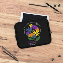 Load image into Gallery viewer, Black Laptop Sleeve - Promise Garden Flowers
